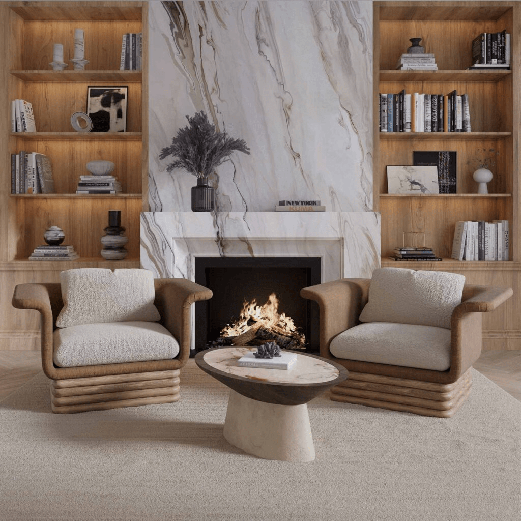 Cairo Accent Chair – Handcrafted Velvet & Rattan Base | كرسي كايرو – مخمل فاخر وقاعدة روتان - M&M