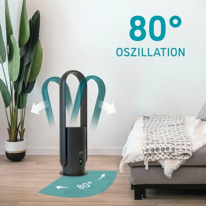 Djive ARC 2 - in - 1 Portable Air Purifier & Fan with Battery – HEPA 14 & UVC, App & Alexa Control, Removes Dust, Pollen & Viruses | UAE - M&M