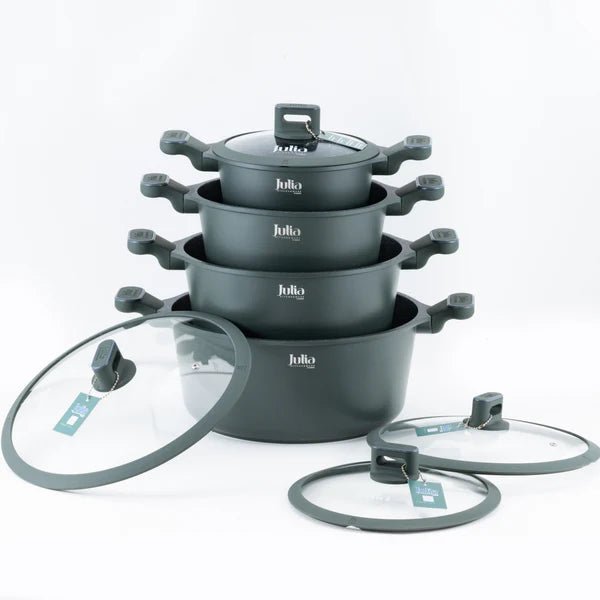 Julia Elite Pro Cookware Set 8 Pcs with Lids - M&M