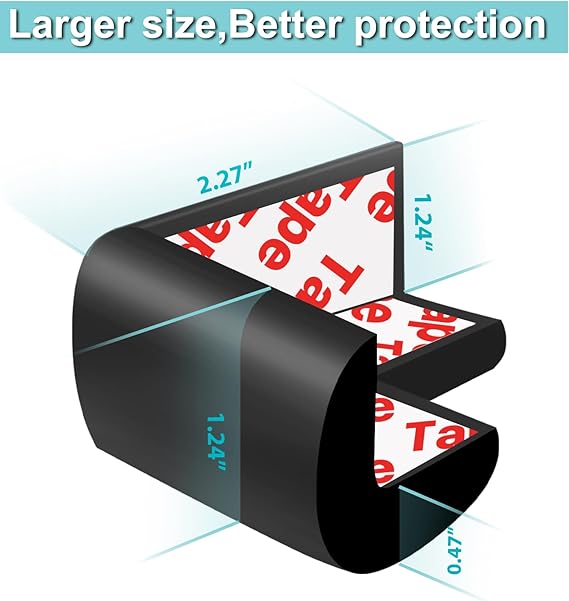 floatwishes 12 Pack Soft Corner Protector Baby Proofing Edge and Corner Guards - M&M