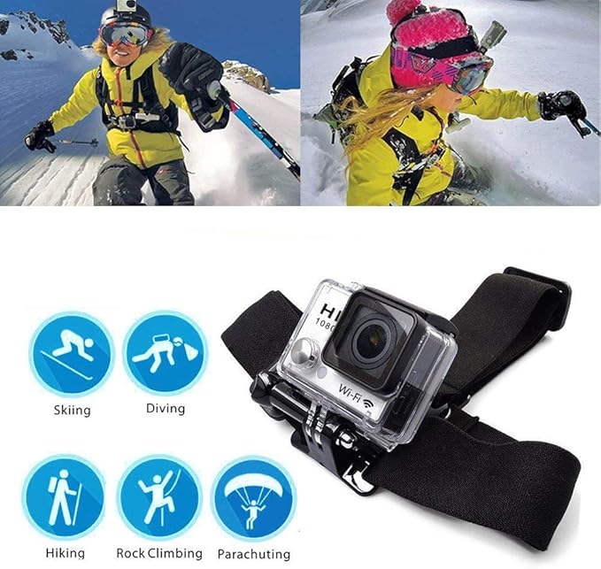 TEKCAM Action Camera Head Strap Chest Strap Mount Chest Harness with - M&M