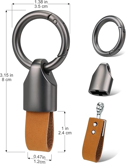 Premium Zinc Alloy Car Key Chain – Heavy - Duty Keychain Ring & Clip Accessory - M&M