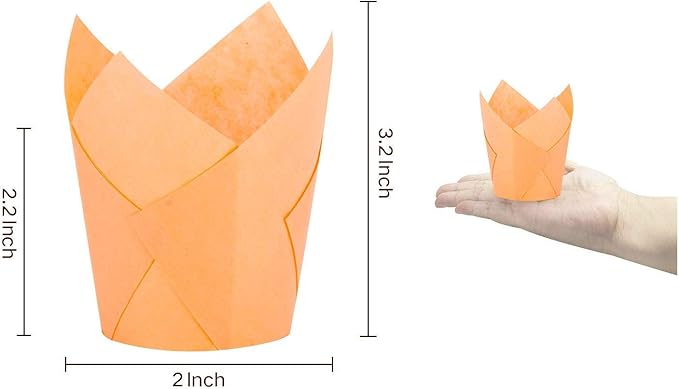 Oban Tulip Cupcake Liners Cupcake or Muffin Liners 150 Pack Medium Baking - M&M