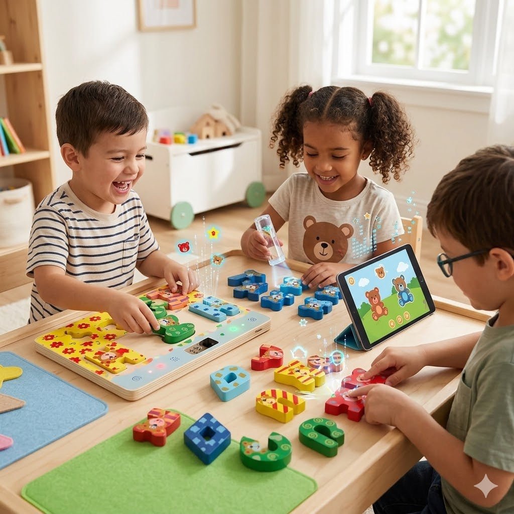 Premium Wooden Alphabet Puzzle Educational Toy for Toddlers and Kids - Multi - Color ABC Learning Blocks for Early Development, Motor Skills, and Literacy Recognition - M&M