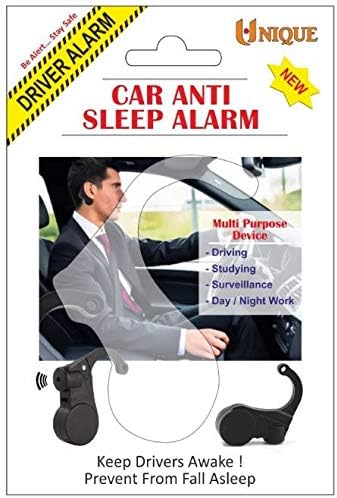 Wireless Anti - Sleep Alarm for Drivers – Stay Awake Alertness System for Long Drives, Students, Workers & Security Guards - M&M