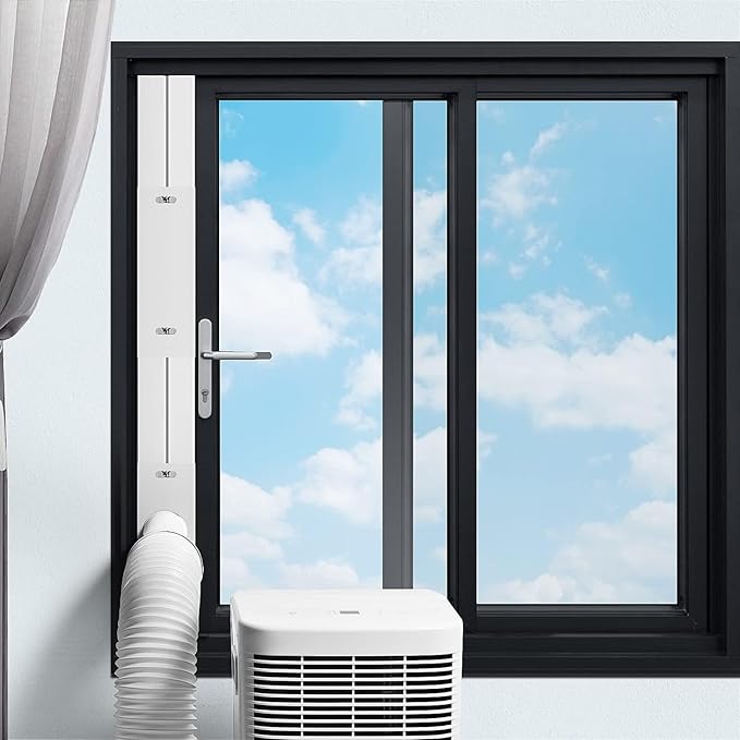 THE WHITE SHOP Portable Air Conditioner Window Kit with Coupler Adjustable - M&M