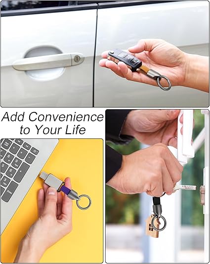 Premium Zinc Alloy Car Key Chain – Heavy - Duty Keychain Ring & Clip Accessory - M&M