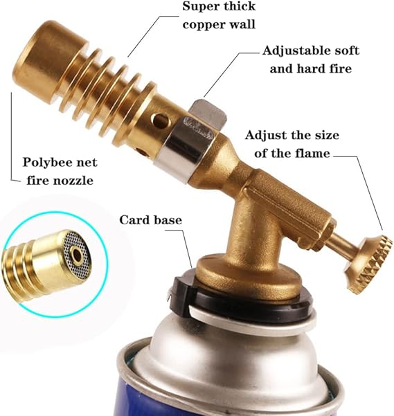 Portable Welding Torch Flame Gun Blow Torch Burner Flame Gun Adjustable - M&M