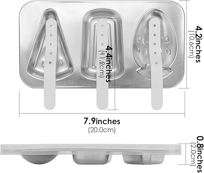 NALACAL Stainless Steel Popsicle Molds for Kids - M&M