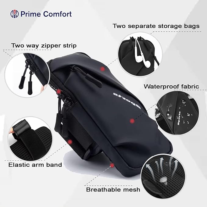 Phone Holder Arm Bands, Small Crossbody Shoulder Holsters Bag with Arm Band - M&M