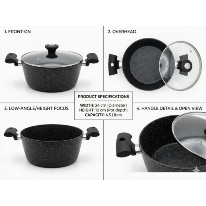 5FIVE COOKING POT 24CM 4.5 LITERS - M&M