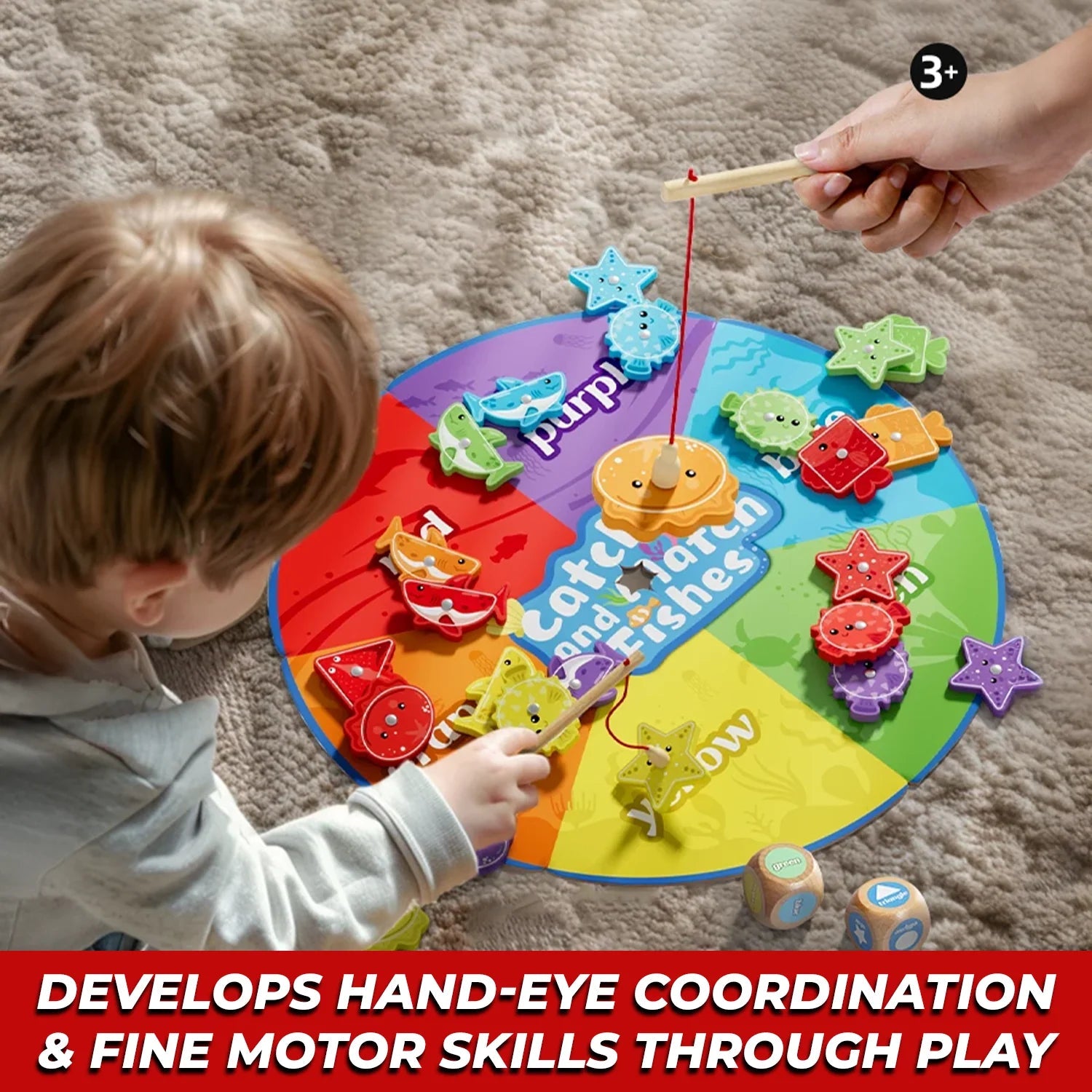 Wooden Magnetic Fishing Game Toy for Toddlers - M&M