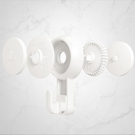Heavy - Duty 360° Rotating Suction Cup Hooks – 4 - Pack (Tool - Free & Reusable) - M&M