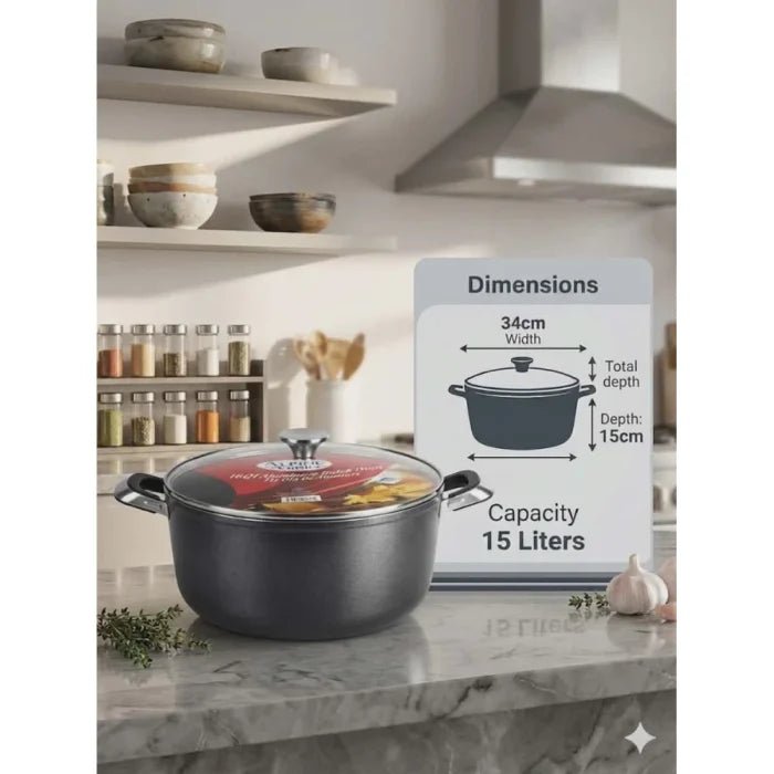 ALPINE CUISINE COOKING POT 34cm Width 15cm Length 15L - M&M