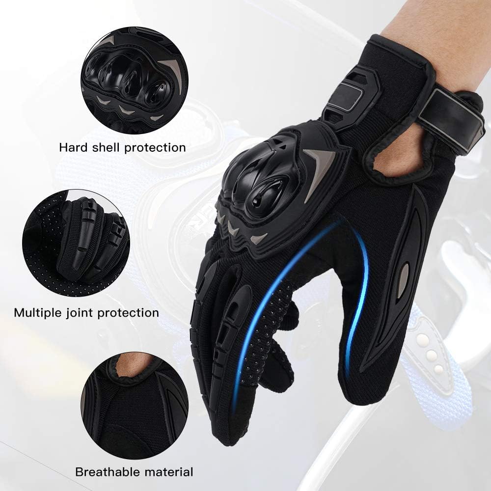 Touchscreen Motorcycle Full Finger Gloves for Men Women - M&M