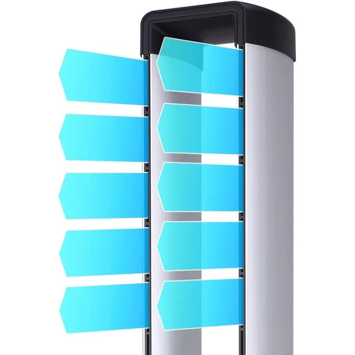 Djive Flowmate Tower One Smart Tower Fan & Air Purifier – HEPA 12 Filter, Alexa & App Control, 80° Oscillation, Remote Control | 105cm | 35W | Anthracite - M&M