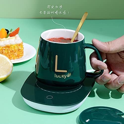 ARTC Electric Coffee Mug Warmer Set for Desk – Smart Beverage Warmer for Coffee, Tea & Milk with Matching Ceramic Cup and Spoon - M&M