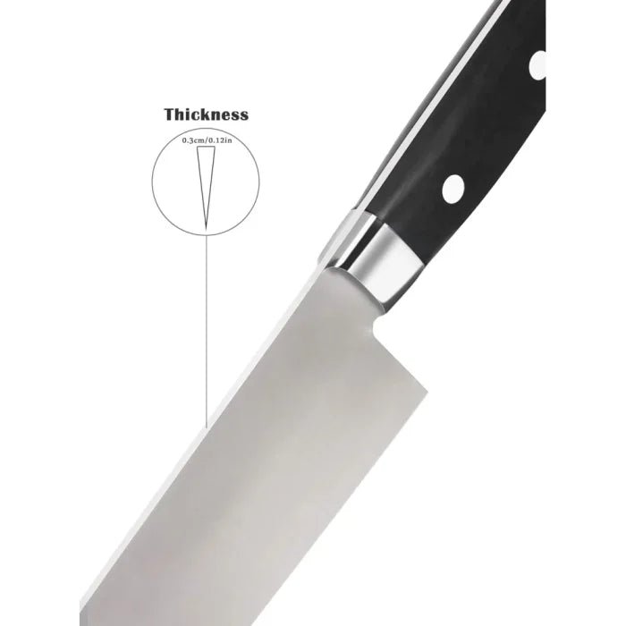 PICASO 10.6" Professional Western Chef Knife – Japanese Molybdenum Vanadium Steel, Ultra - Sharp Forged Cook's Knife with Ergonomic Handle & Sheath | Home Kitchen - M&M