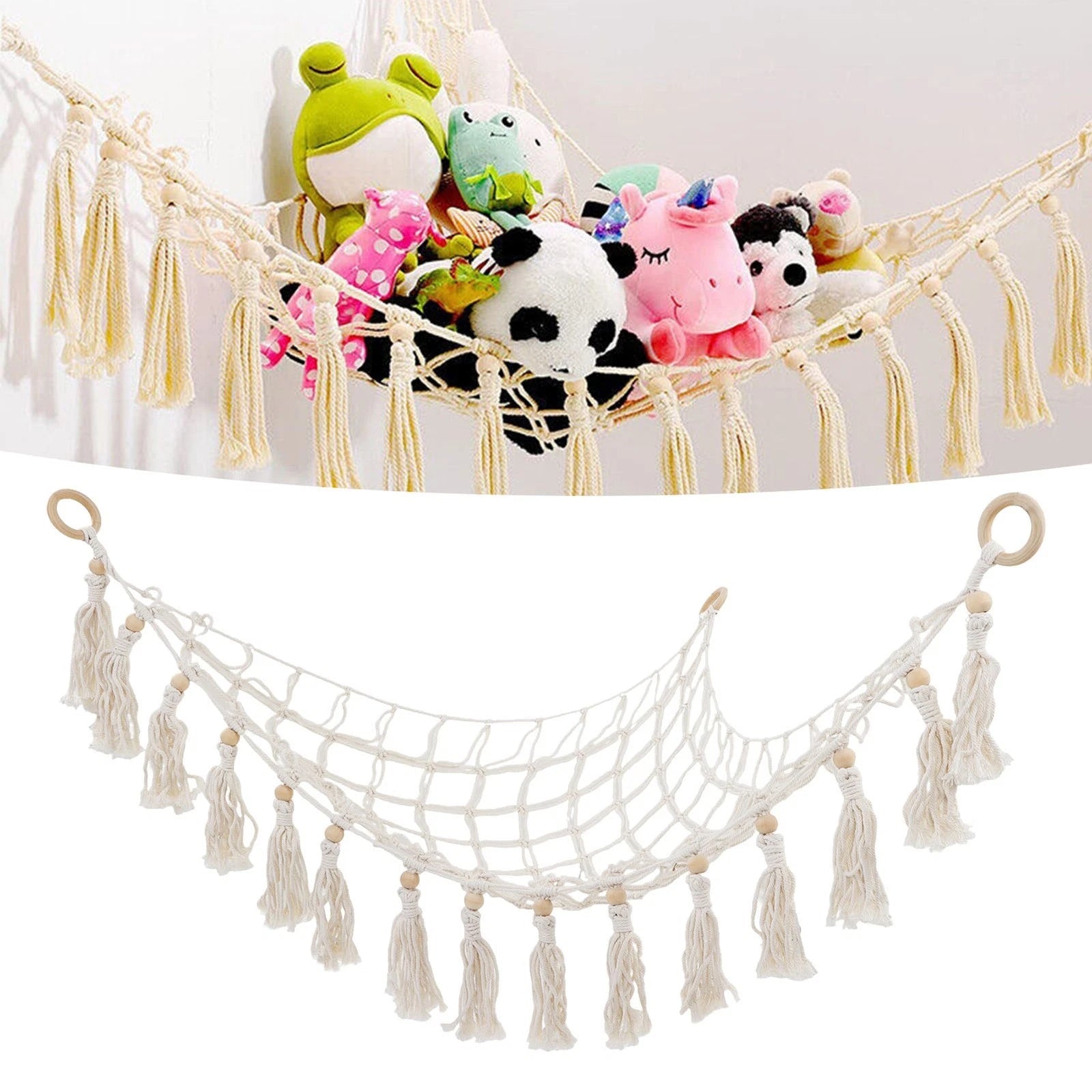Hammock Bliss Stuffed Animal Net or Hammock，Toy Net Hammock for Stuffed - M&M