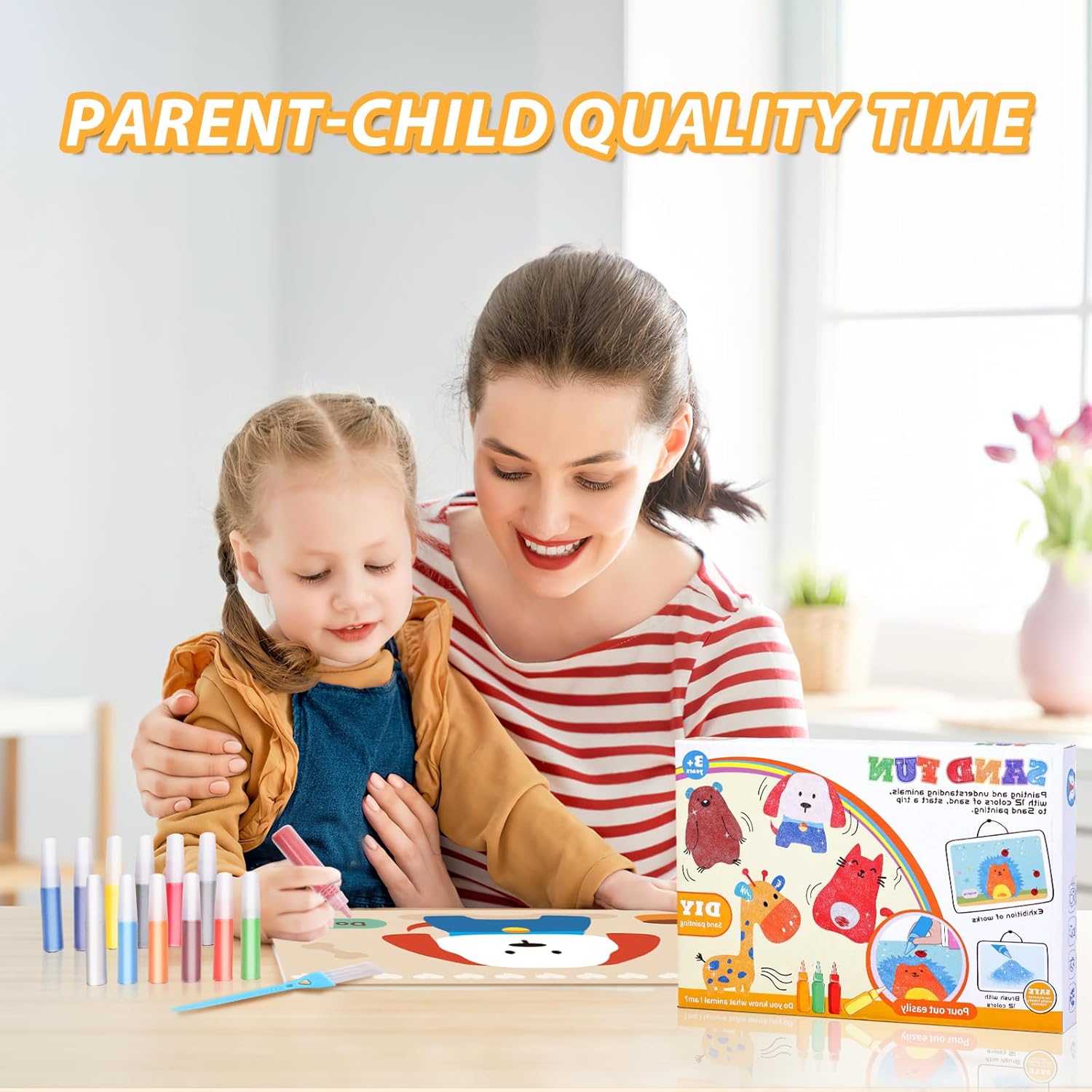 Colorful Sand Art Kit Crafts for Kids Ages 4 - 8 - M&M