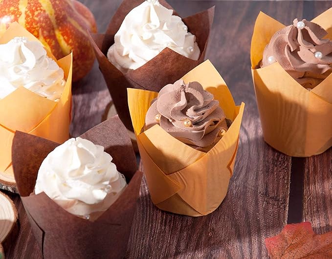 Oban Tulip Cupcake Liners Cupcake or Muffin Liners 150 Pack Medium Baking - M&M