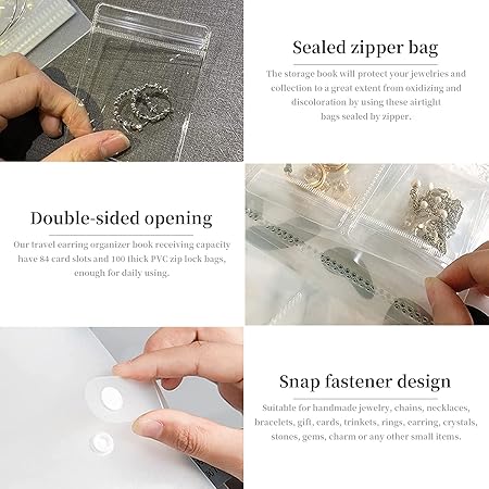Transparent Jewelry Storage Book - M&M