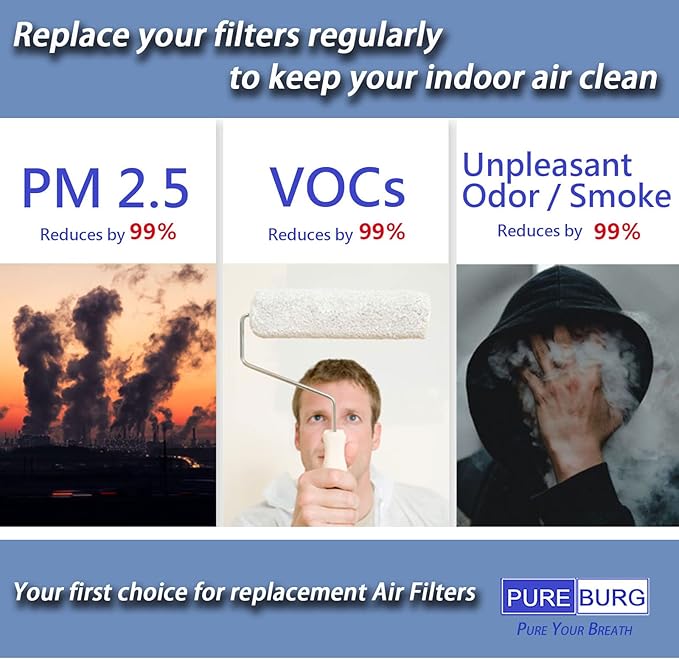 PUREBURG Replacement True HEPA Filters Compatible with Afloia AQ8 Q8/ - M&M