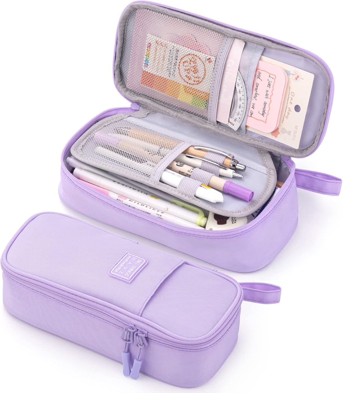 CICIMELON Durable Pen Pencil Case Big Storage Pen Pouch Bag for School - M&M