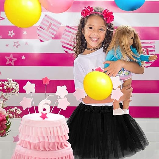 Jaffiust Tutu Skirt, Girls Tutu Kids Dress Layered Tulle Tutu for Girls 4 - M&M
