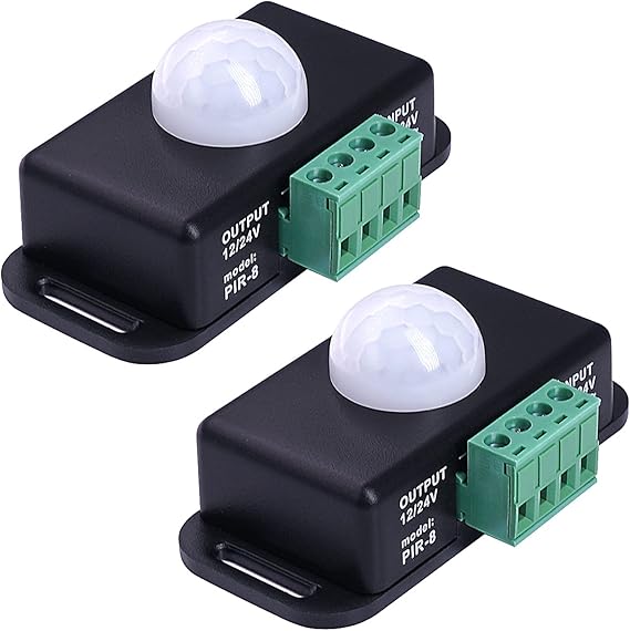 Sensky 2 Pack 6A DC 12V 24V PIR Motion Sensor - M&M