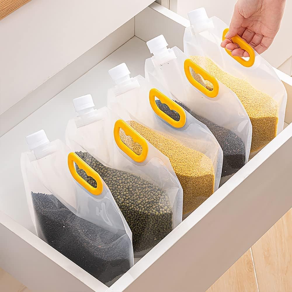 Multigrain Moisture - Proof Sealed Bag Set – Stand - Up Airtight Food Storage Pouches for Grains, Beans, Candy & Liquids - M&M