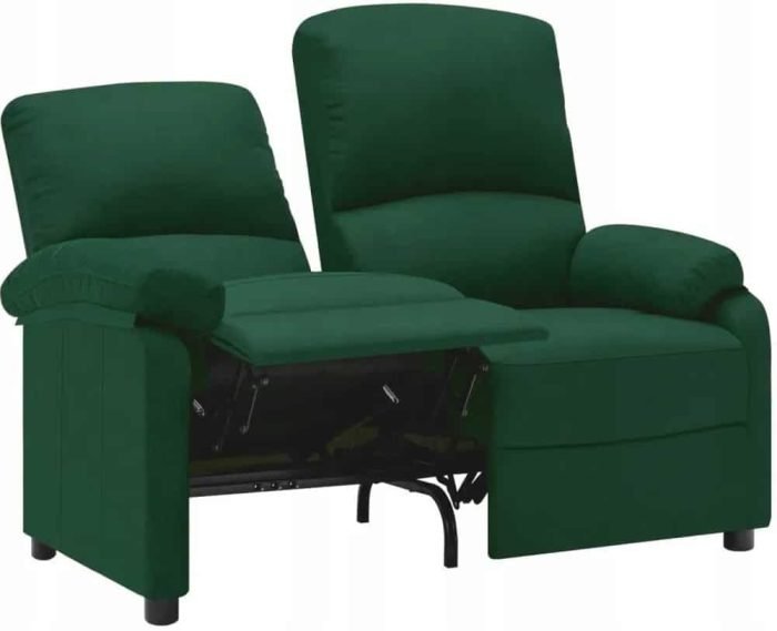 Vidaxl 2 - Seater Sofa Bed Dark Green Fabric Upholstery 324095 - M&M