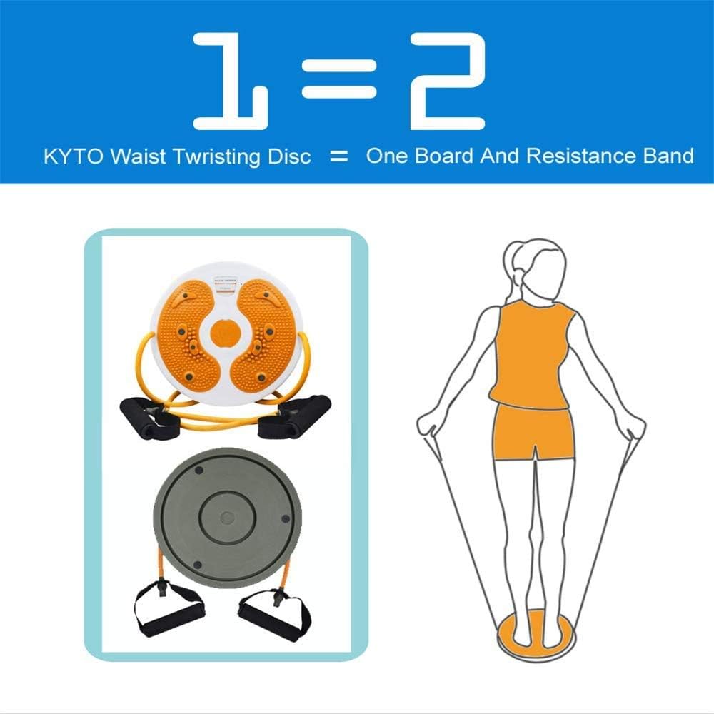 Twisting Waist Disc – Ab Twister Board with Resistance Pilates Ropes for Aerobic Exercise & Core Strength Training - M&M
