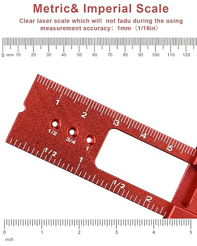 Woodworking Ruler Precision Pocket Rule - M&M