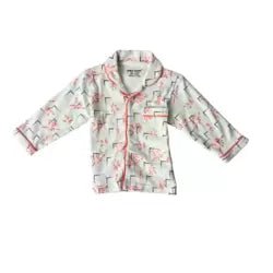 Toddler Long - Sleeve Sleep and Play Pajamas – Premium Soft Cotton – White (6 - 12 Months - M&M
