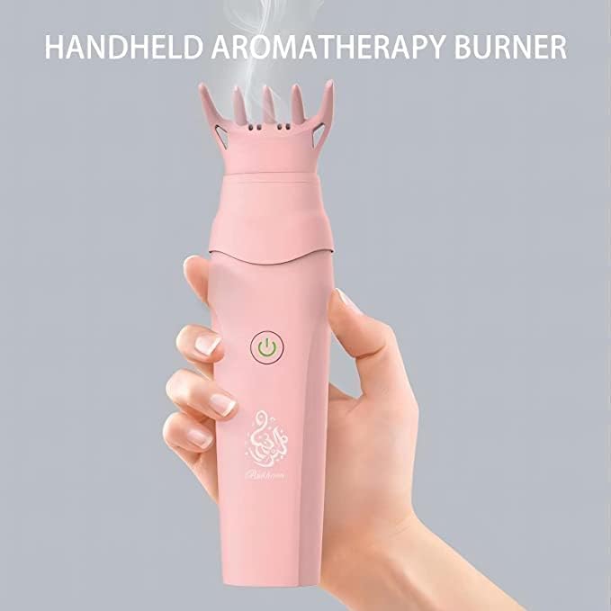 BoSidin USB Rechargeable Bakhoor Comb Incense Burner – Portable Electric Aromatherapy Device for Home, Office & Car, X007 (Pink) - M&M