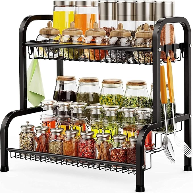2 - Tier Foldable Metal Spice Rack - M&M