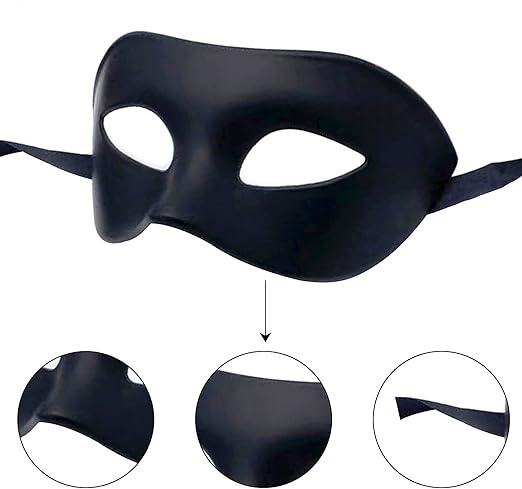 Exlinonline Men's Masquerade Mask - M&M
