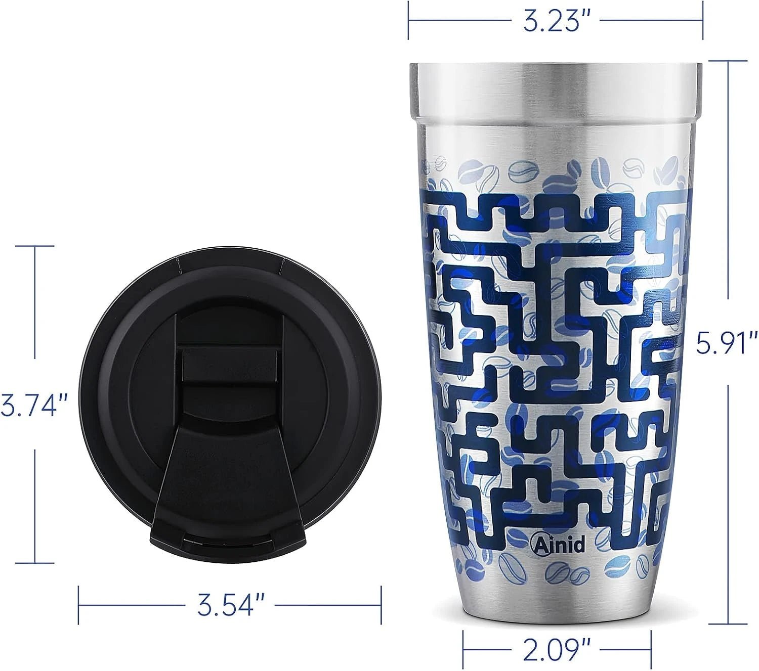 15oz Travel Coffee Mug with Lid - M&M