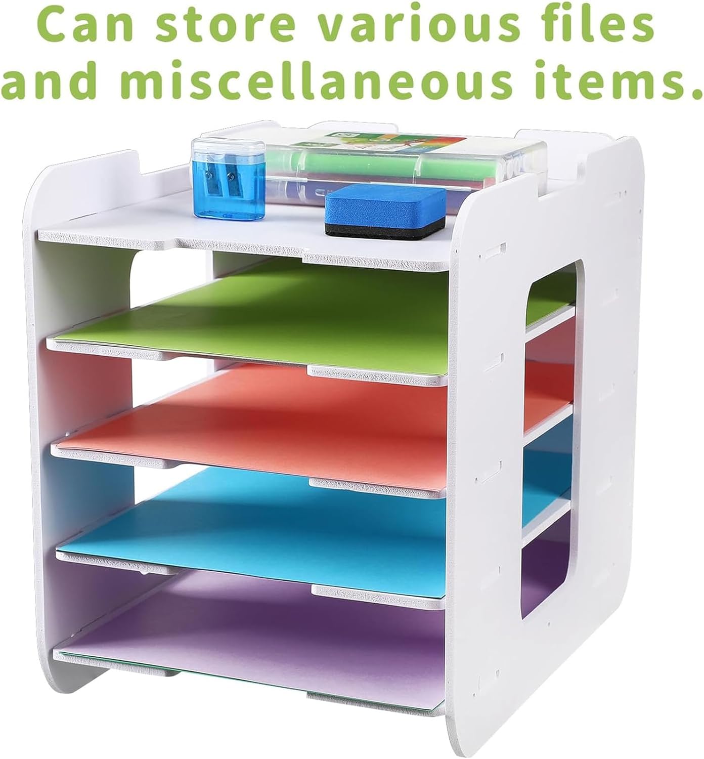 5 Tier Desk Organizer Tray with Drawer and Pen Holder - M&M