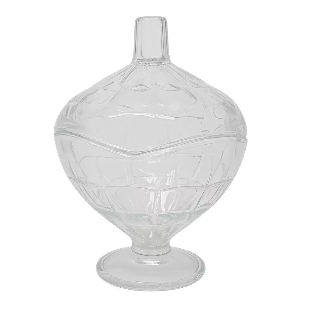 Pasabahce Glory Glass Sugar Bowl with Lid – Crystal - Effect Design – Premium Tableware - M&M