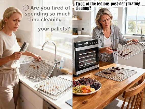 10 Pcs/Sets Silicone Dehydrator Sheets for Food Dehydrator & Freeze Dryer - M&M