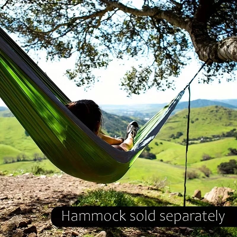 Portable Camping Hammock with Tree Straps & Carabiners – Lightweight Parachute Nylon Hammock for Outdoor, Hiking, Beach & Travel - M&M