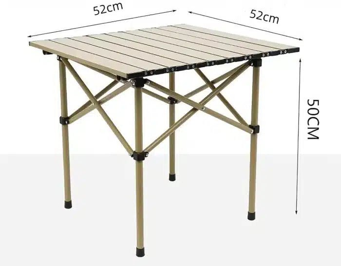 Folding Camping Chair Set of 3 with Table – Lightweight Portable Chairs for Hiking, Fishing, Beach & Picnic, Yellow, with Carry Bag | UAE - M&M