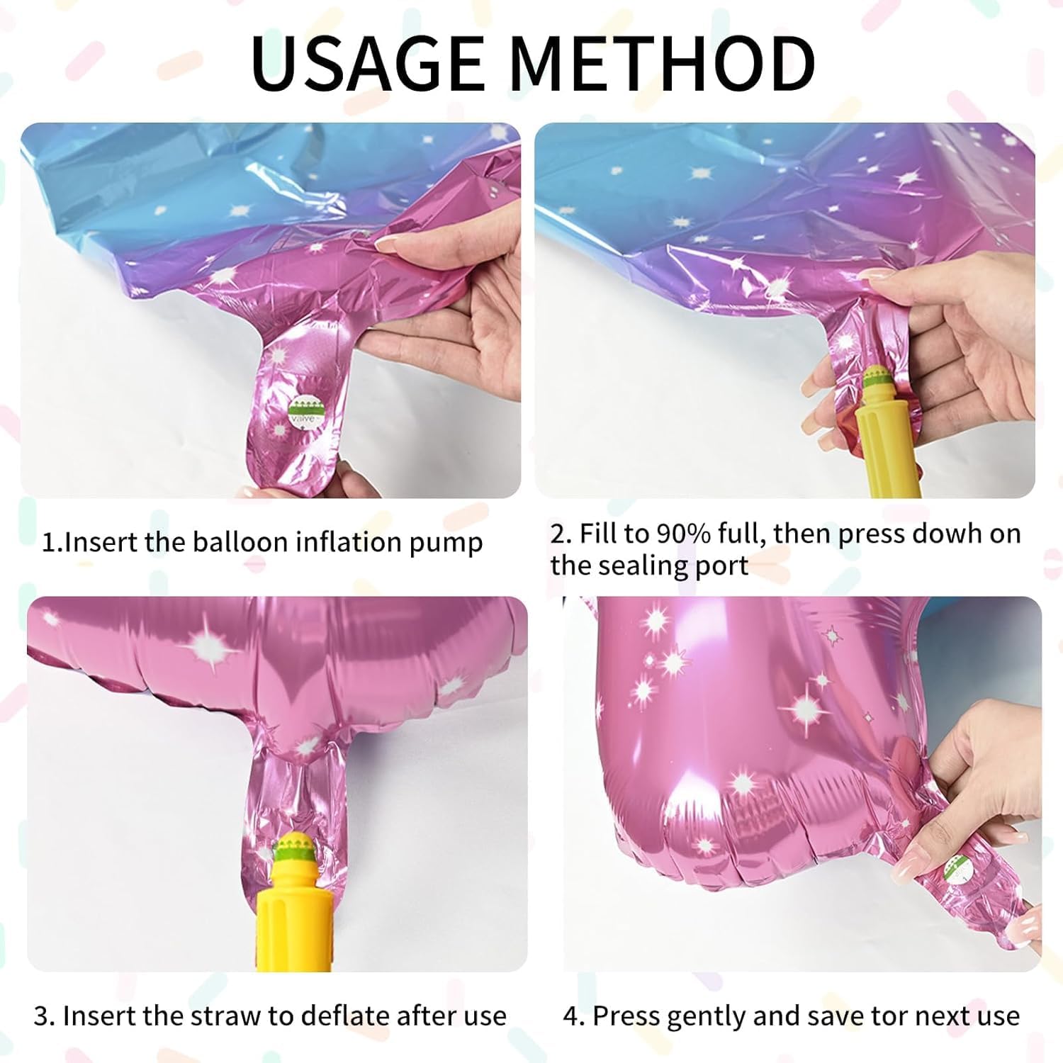 AM ANNA Butterfly Meteor Foil Balloons Kit - M&M
