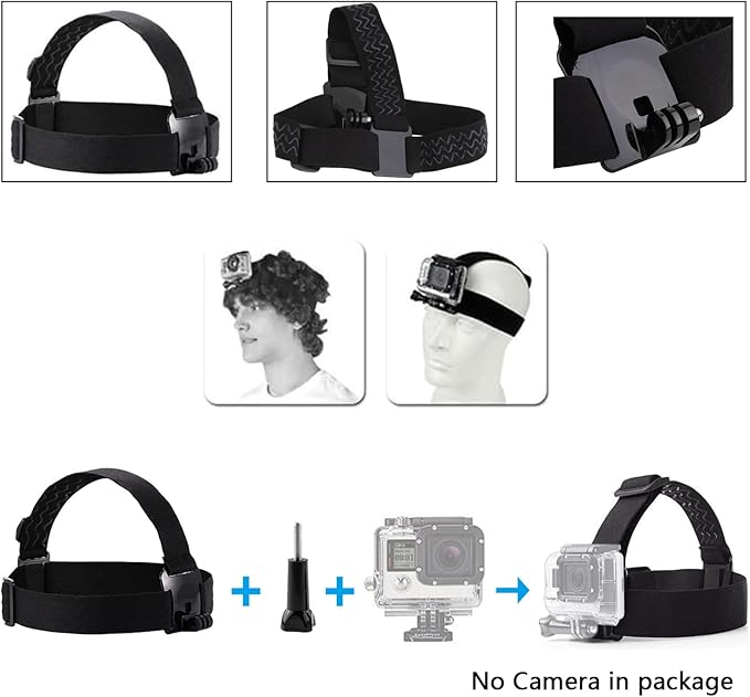 TEKCAM Action Camera Head Strap Chest Strap Mount Chest Harness with - M&M