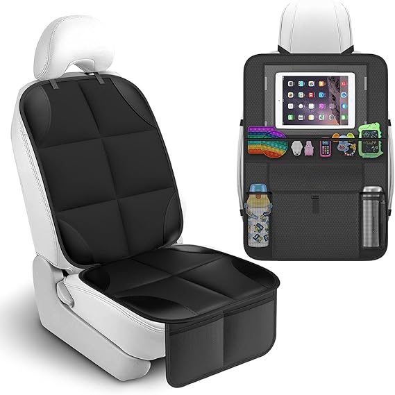 Car Seat Protector for kids, Waterproof And Non - Slip Baby Car Seat Protector - M&M