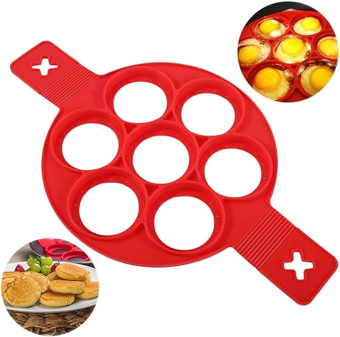 7 - Hole Silicone Pancake and Egg Mold - M&M