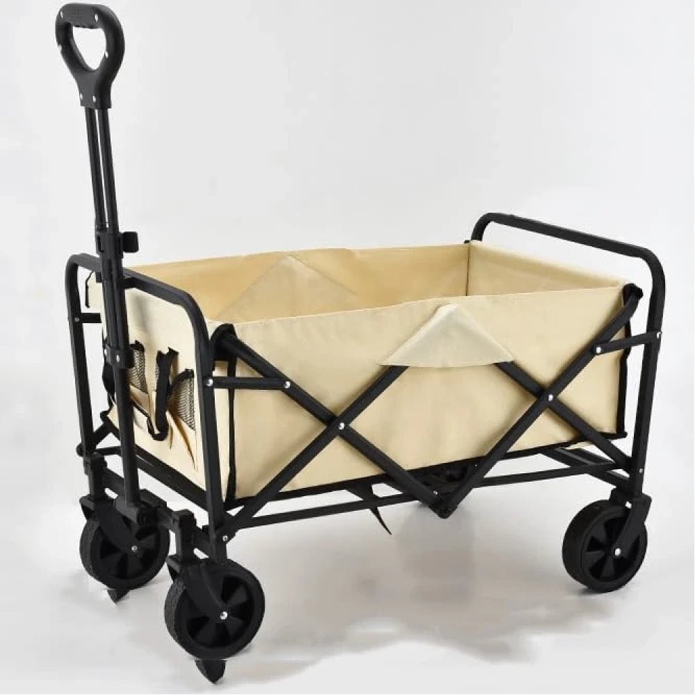 ZAIED Folding Trolley Cart on Wheels,Camping Trolley Collapsible Festival Wagon - M&M
