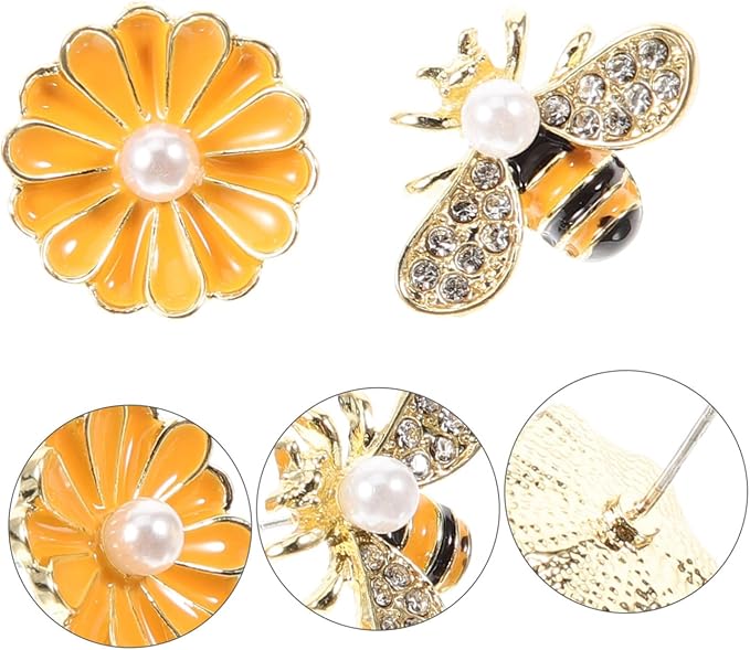 1Pair Daisy Ear Studs for Women Asymmetrical Flower Small Dainty Jewelry for - M&M